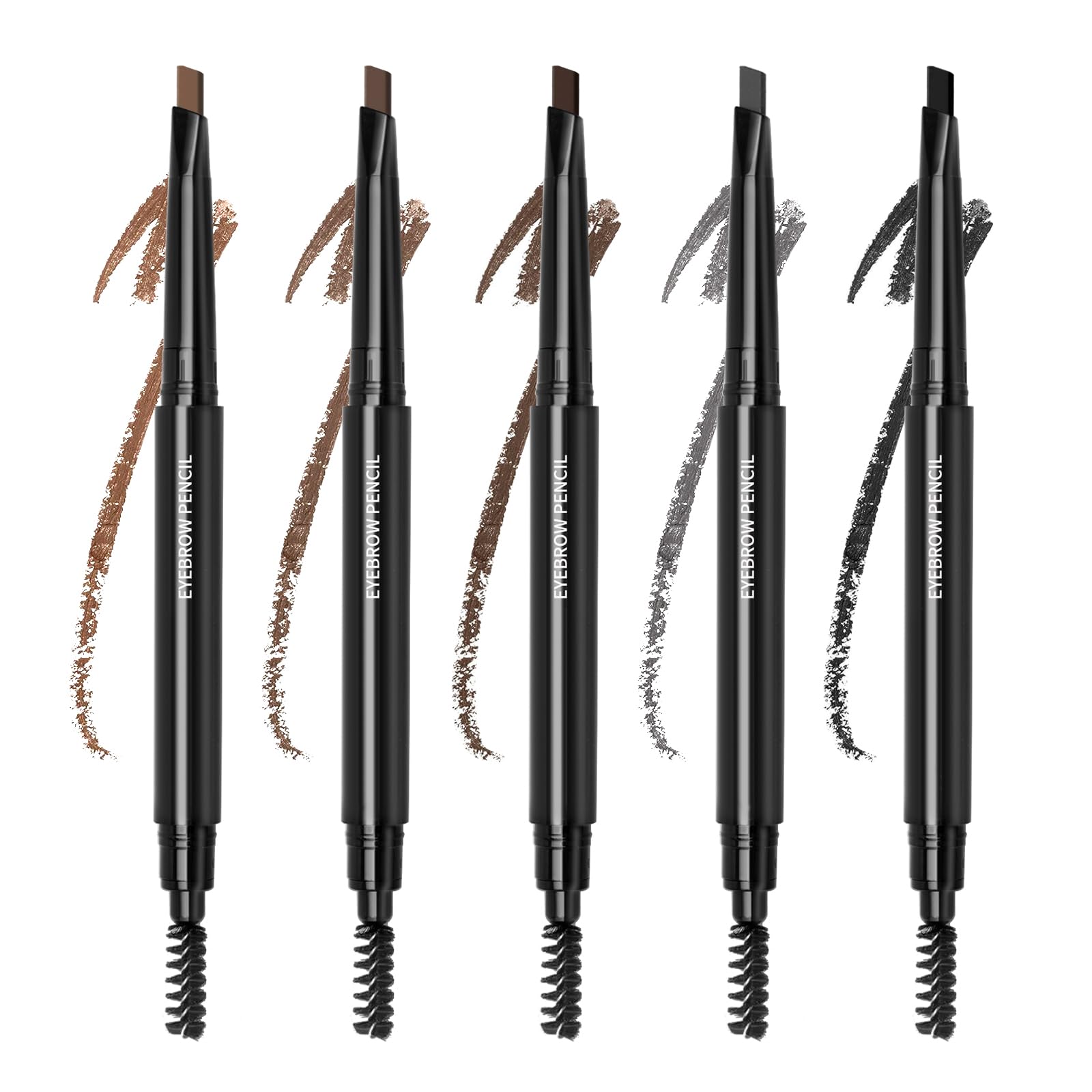 

Boobeen 5-Piece Eyebrow Pen Set, Dual-Ended Eyebrow Pencil with Spoolie Brush: Eyebrow Makeup Pen for Shaping, Defining, and Filling in Gap Hairs