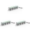 3/5Pcs Button Keycap Fidget Keychain 4 Keys Diy Keyboard Decompression Finger Keyboard Caps Mechanical Key Relief Accessories