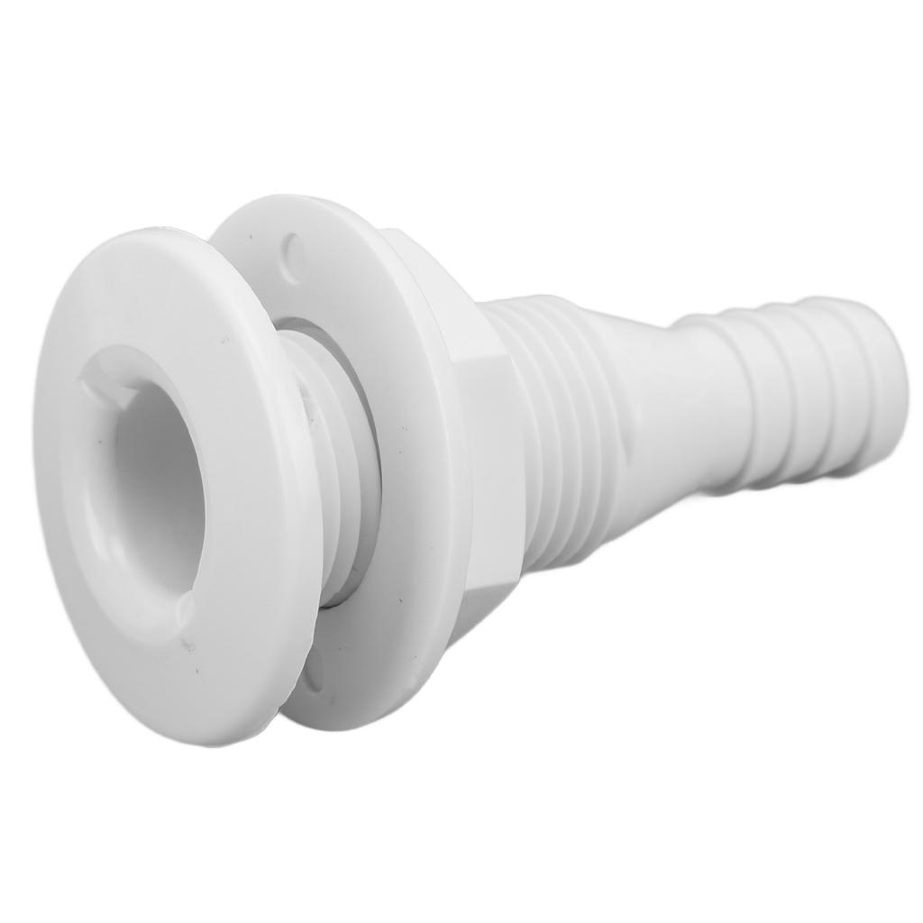 5 8in Thru Hull Fitting Straight ABS Impact Resistance Hose Connector Accessory for Boats Marines