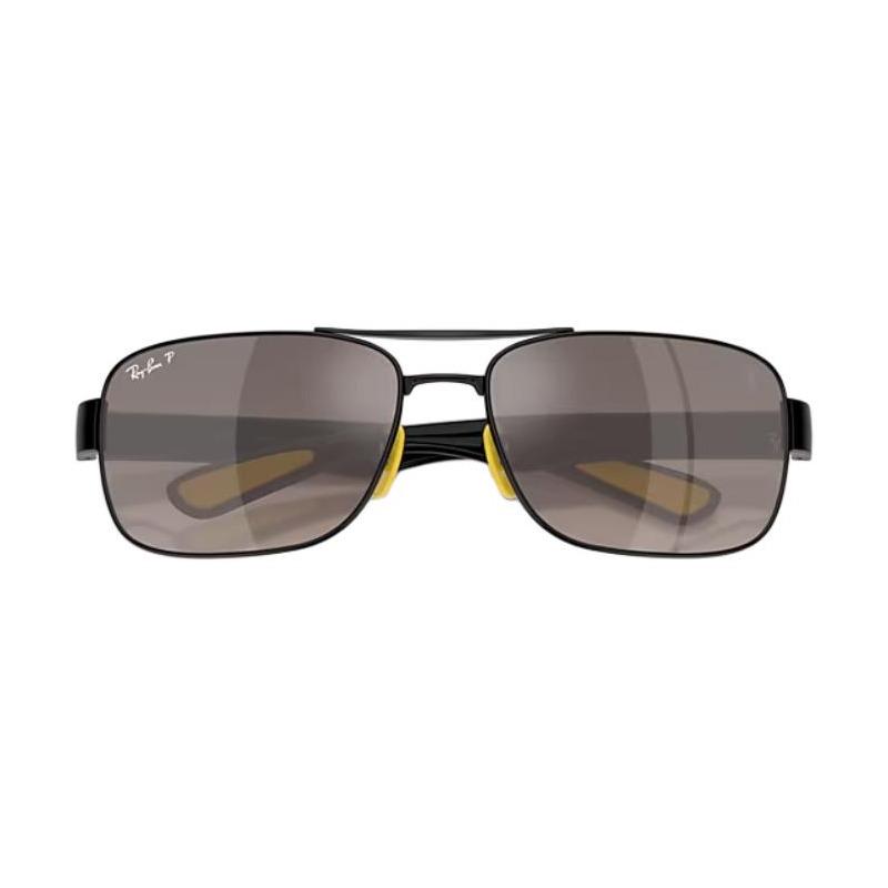 RAYBAN logo Metal Square Sunglasses Unisex Couple Style F1205J 64-17 RB3763M