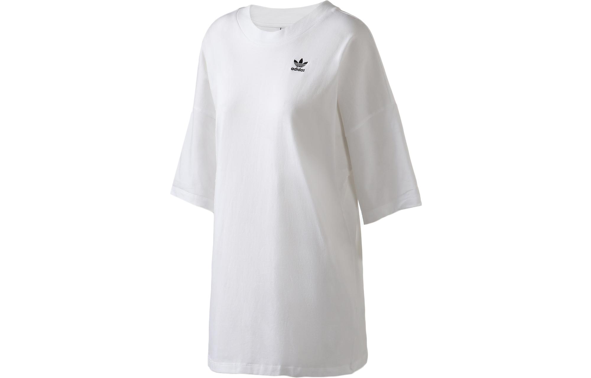 Adidas Originals Drop Shoulder Sleeve T Shirt Women s White DW3891 36