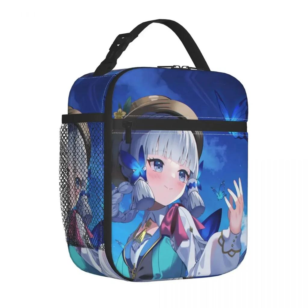 Kamisato Ayaka Thermal Insulated Lunch Bag for School Genshin Impact Portable Bag for Lunch Cooler Thermal Food Box