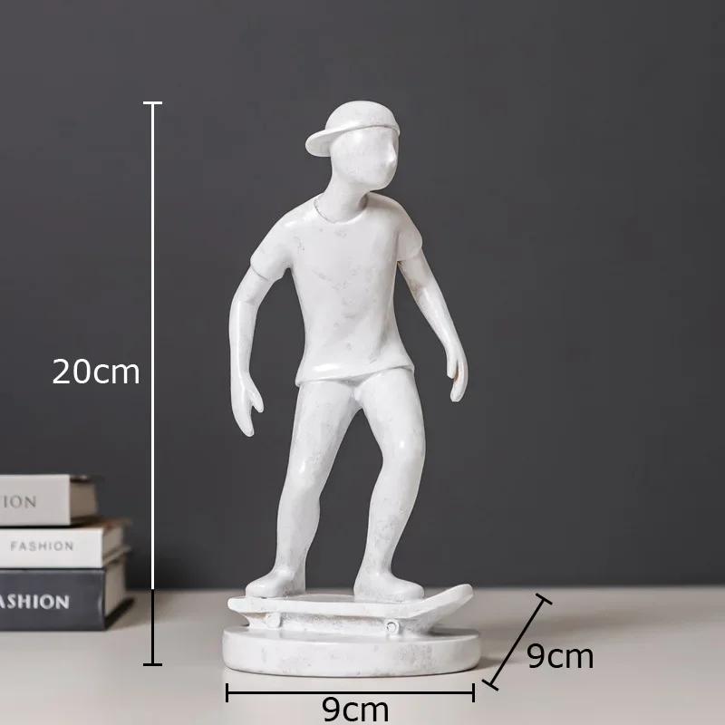 

Creative Abstract Sports Figures Statue Desk Decoration Ornaments Modern Crafts Character Resin Sculpture Room Aesthetics Decor