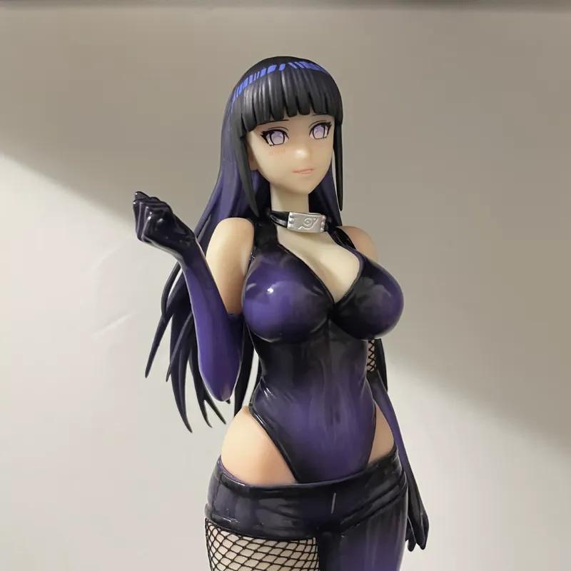 30cm Naruto Shippuden GK Hinata Hyuga Haruno Sakura Latex Bodysuit Anime Girl Figure Statue Desktop Ornament Model Toy Boys Gift