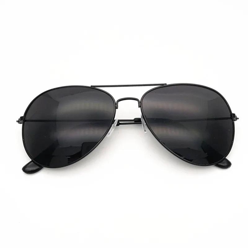 Black Silver Pilot Sunglasses Men Oversized Metal Luxury Brand Eyewear Female Big Shades Driving Glasses Reflective Lens