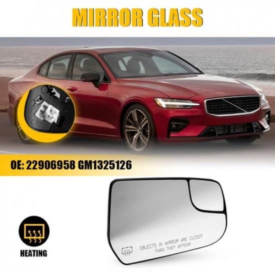 Heated Passenger Side Mirror Glass with Spotter for 2010-2017 Equinox Terrain