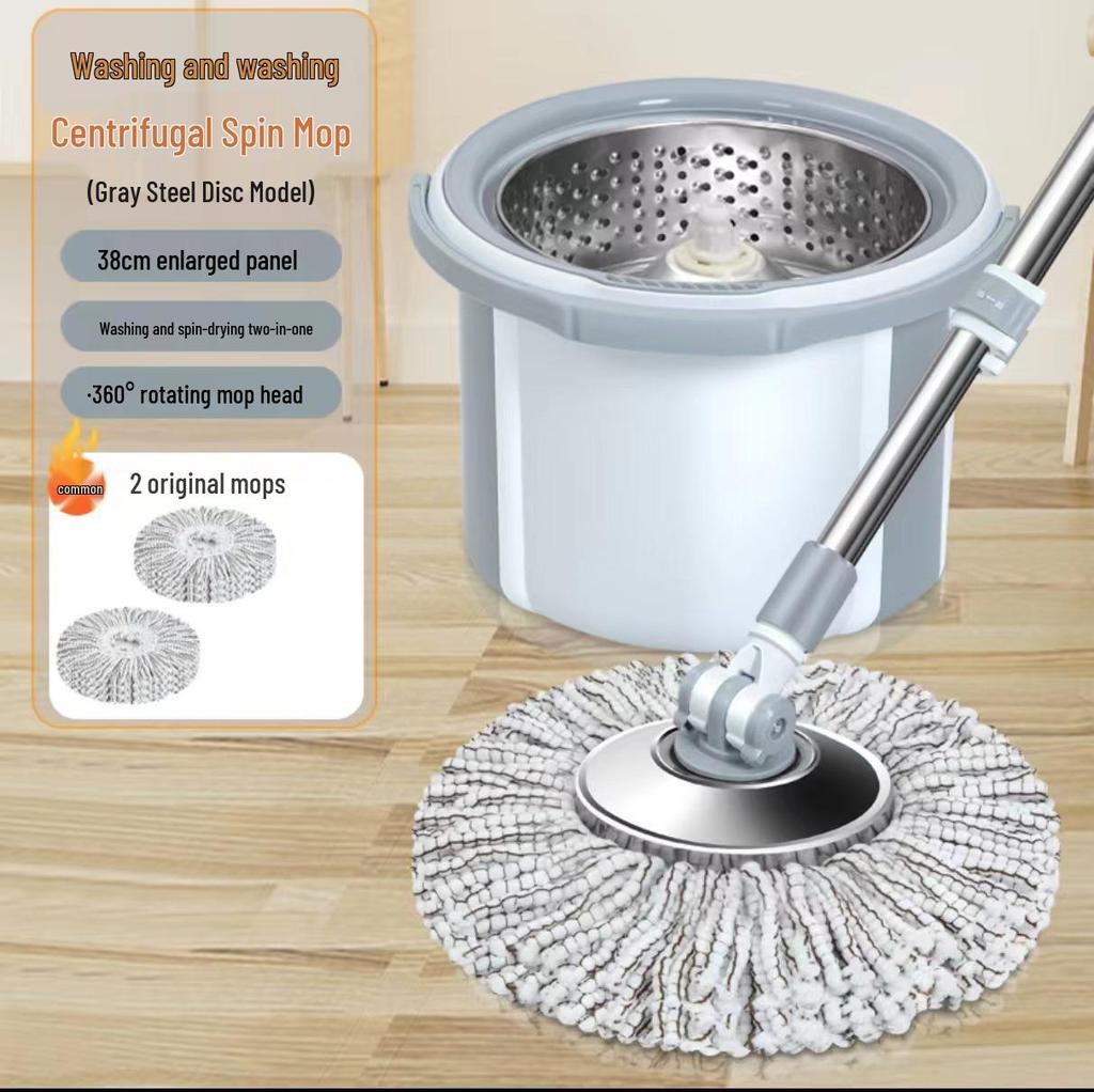 Jia Shi Jie 360° Spin Mop Set: Hands-Free, Dual-Use Wet & Dry Single Bucket System
