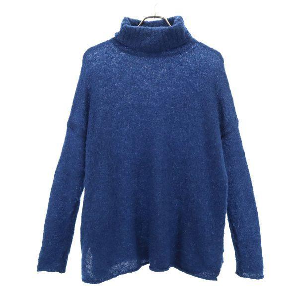 

SIMON MILLER Mohair silk Long sleeve turtleneck sweater 1 Navy blue knit Women Used