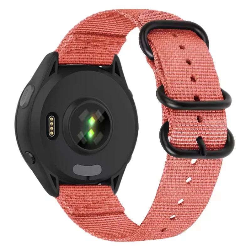 22mm Three-ring Nylon Loop Strap For Amazfit T-Rex3 Pro 48mm Buckle Bracelet Wristband For Amazfit Helio/Bip 6-5/Balance 2/GTR 4