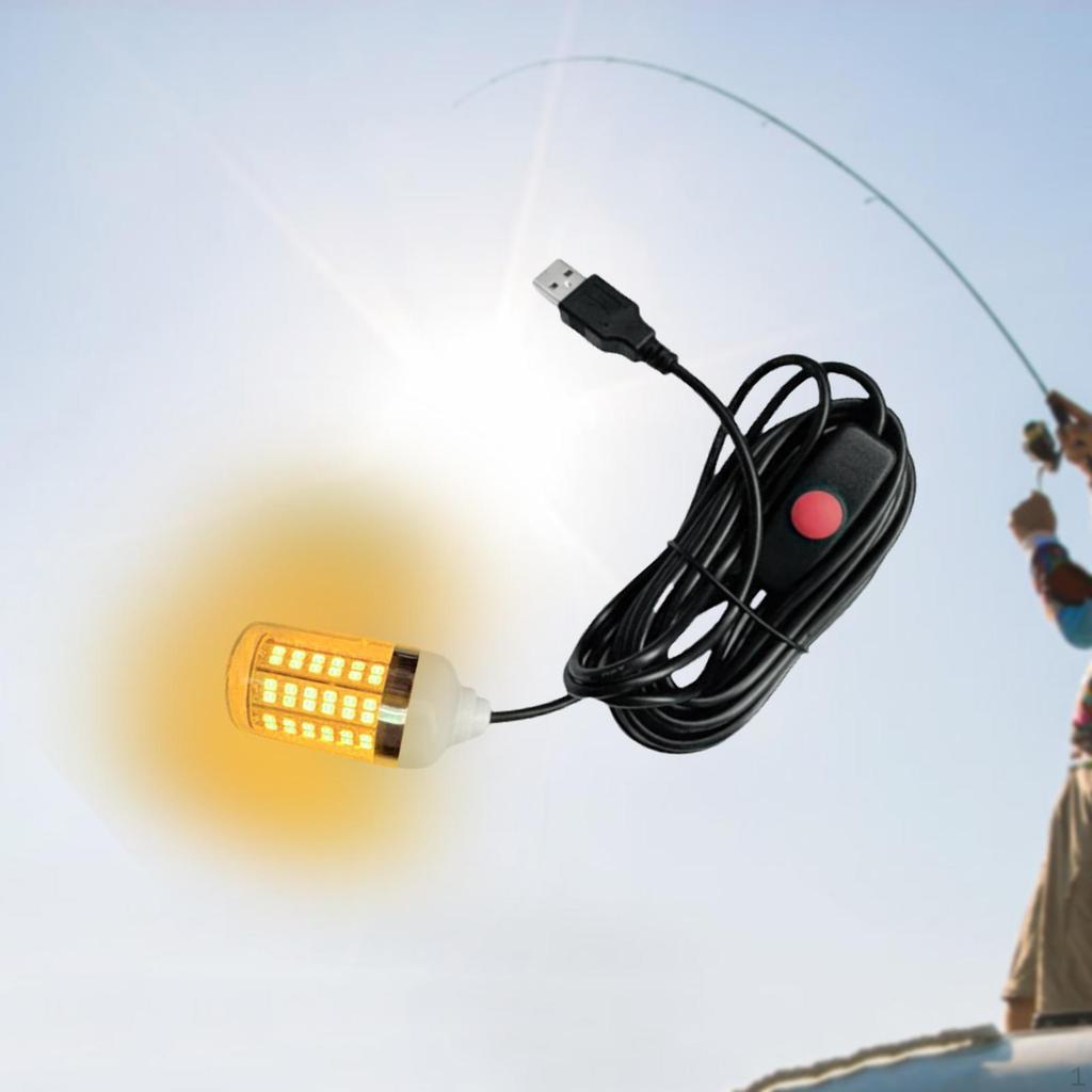 Submersible Fishing Light IP68 Waterproof 5V 108 LED Beads Boat Lamp