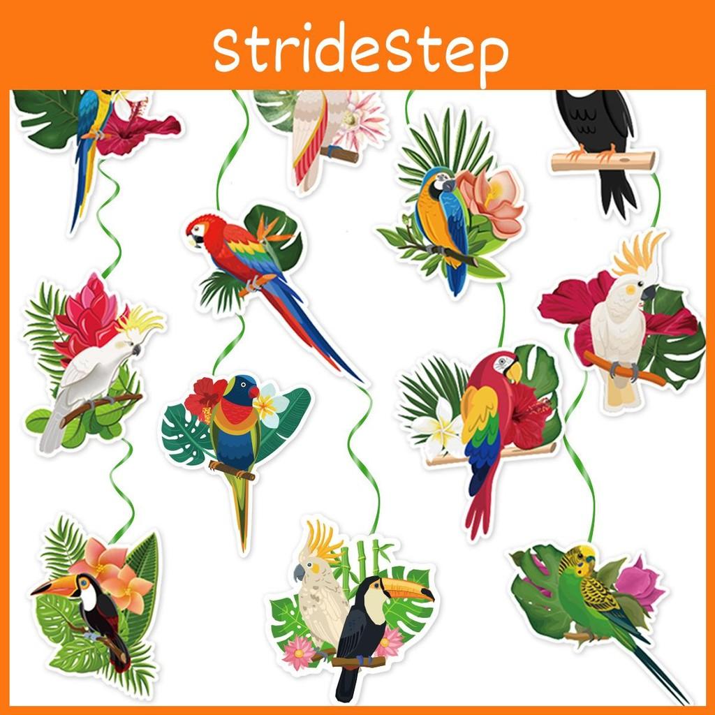 Tropical Rainforest Bird Spiral Hanging Decor For Celebration And Home Party