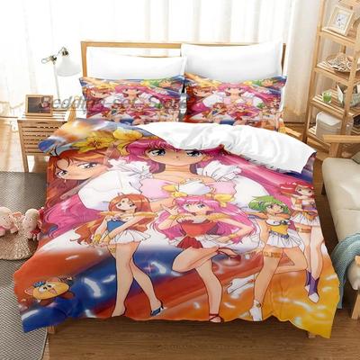 Wedding Peach Bedding Set Single Twin Full Queen King Size Bed Set Aldult Kid Bedroom Duvetcover Sets 3D Anime Bed Sheet Set