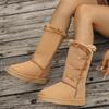 Cross-Border Trade 2025 Winter New Arrival: Women's Thick-Sole Fleece-Lined Snow Boots - Warm, Slip-Resistant, Height-Enhancing