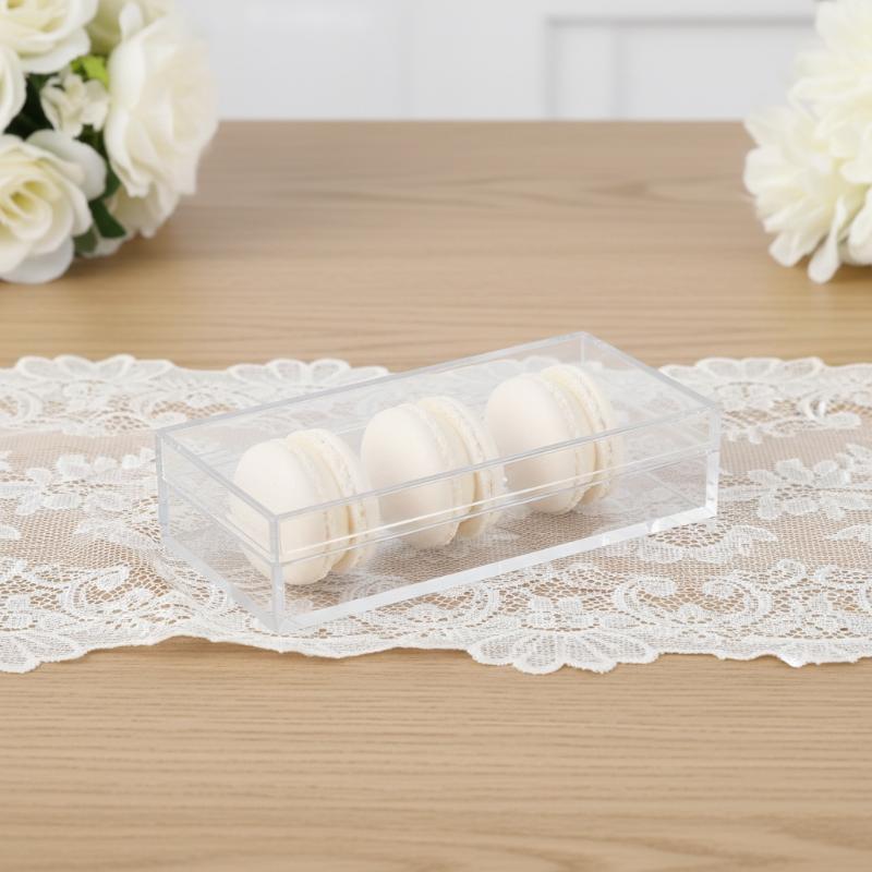 New Thickened Rectangular Acrylic Storage Box High Transparency Food Gift Packaging Plant Landscaping Transparent Box