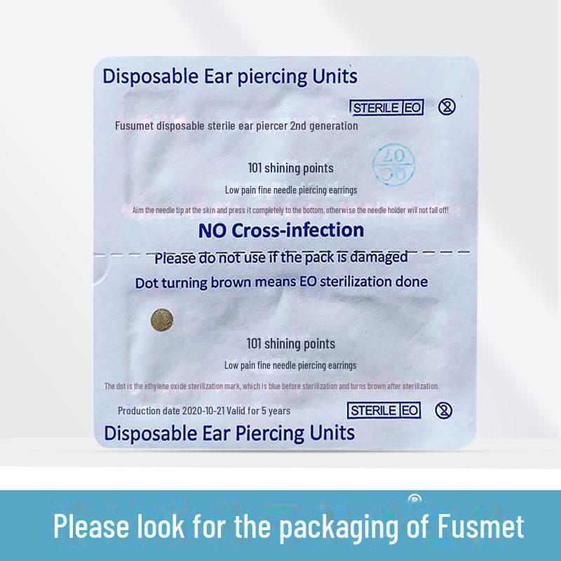 Fusmet 2nd Gen Disposable Ear Piercing Tool Set with Ear Piercer and Nail Gun