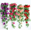 Hanging Artificial Silk Morning Glory Imitation Flower Vine Wedding Garden Decor Fake Plant Vibrantly Color Flower Wall Decor