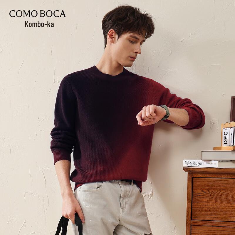 

Мужской свитер Kemengboka градиентной расцветки, шерстяной, с круглым вырезом L