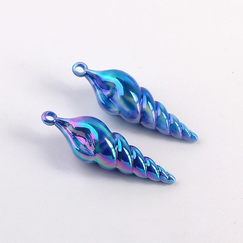 Game Mermaid Conch Necklace Pendant Cosplay Blue Accessories Unisex Hip Hop Fashion Party Prop