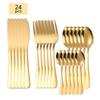1010 Stainless Steel Western Cutlery Set: Thickened Knife, Fork, Spoon for Hotel & Home, Available In 4 or 24 Pieces