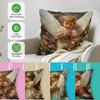 Angel Oil Painting Cushion Pillowcase Printed Polyester 45X45Cm Throw Pillowcover Decorative Sofa Cushion Pillowslip Home Decor