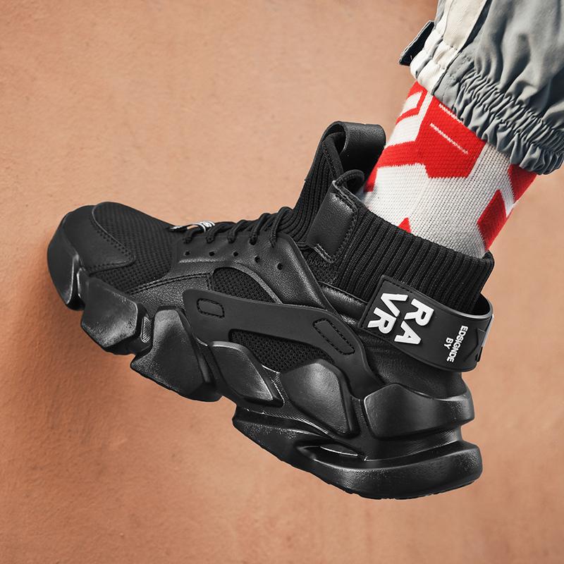 Mode Punk Casual Sneaker Herren Neu Atmungsaktiv Klobig Herren Sneaker Übergröße 46 Sport Walking Tennisschuhe Herren