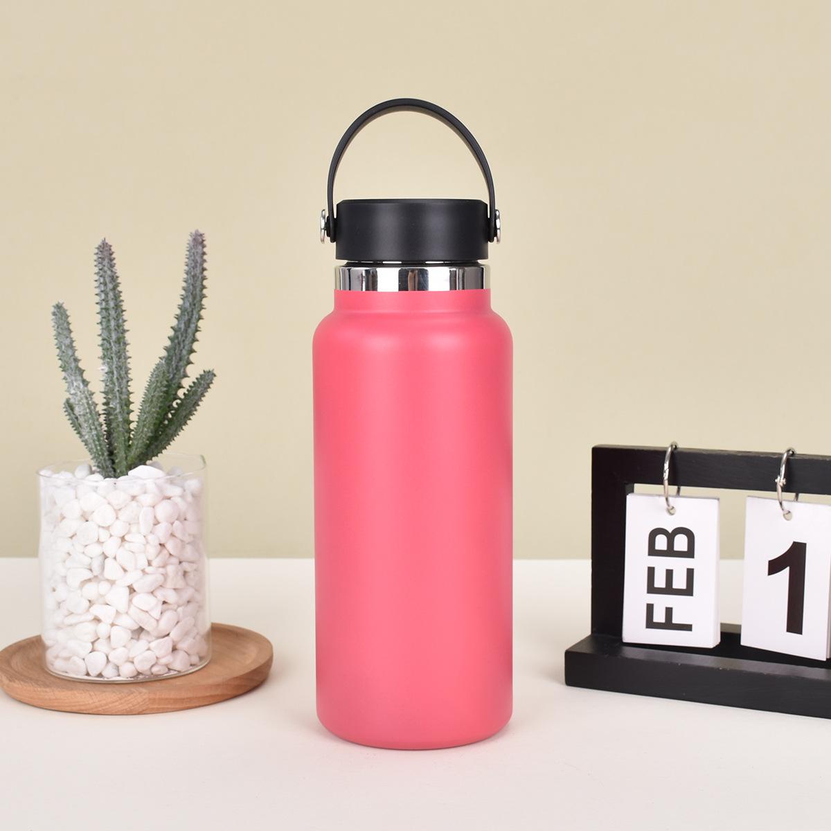 

New Steel Space Kettle Outdoor Portable Sports Kettle Big Cap Accompanying Vacuum Portable Kettle Durable Top Durable 32oz