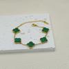 15mm High Version Of Five Flowers Lucky Four-Leaf Clover Bracelet 18k No Colour Loss Double-Sided Shell Bracelet