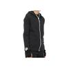 adidas Women's Black Logo Print Long Sleeve Zip Hooded Jacket EA2103