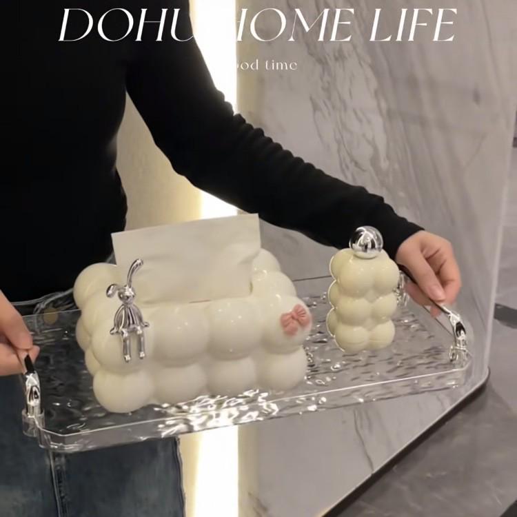 Europejski Pudełko na Chusteczki Marshmallow do Dekoracji Salonu