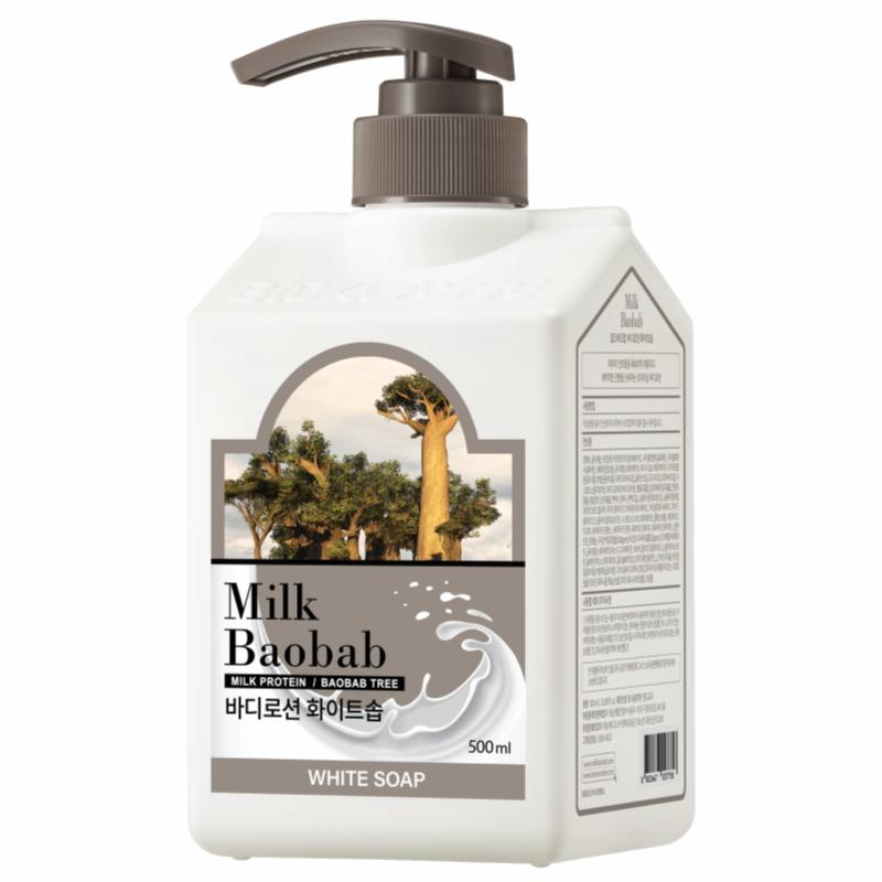 Milk Baobab Body Lotion 500ml/Body Wash 1000ml, White Soap Ivory Musk White Musk Baby Powder Damask Rose Flora Bouquet Lime and Basil Lavender Garden