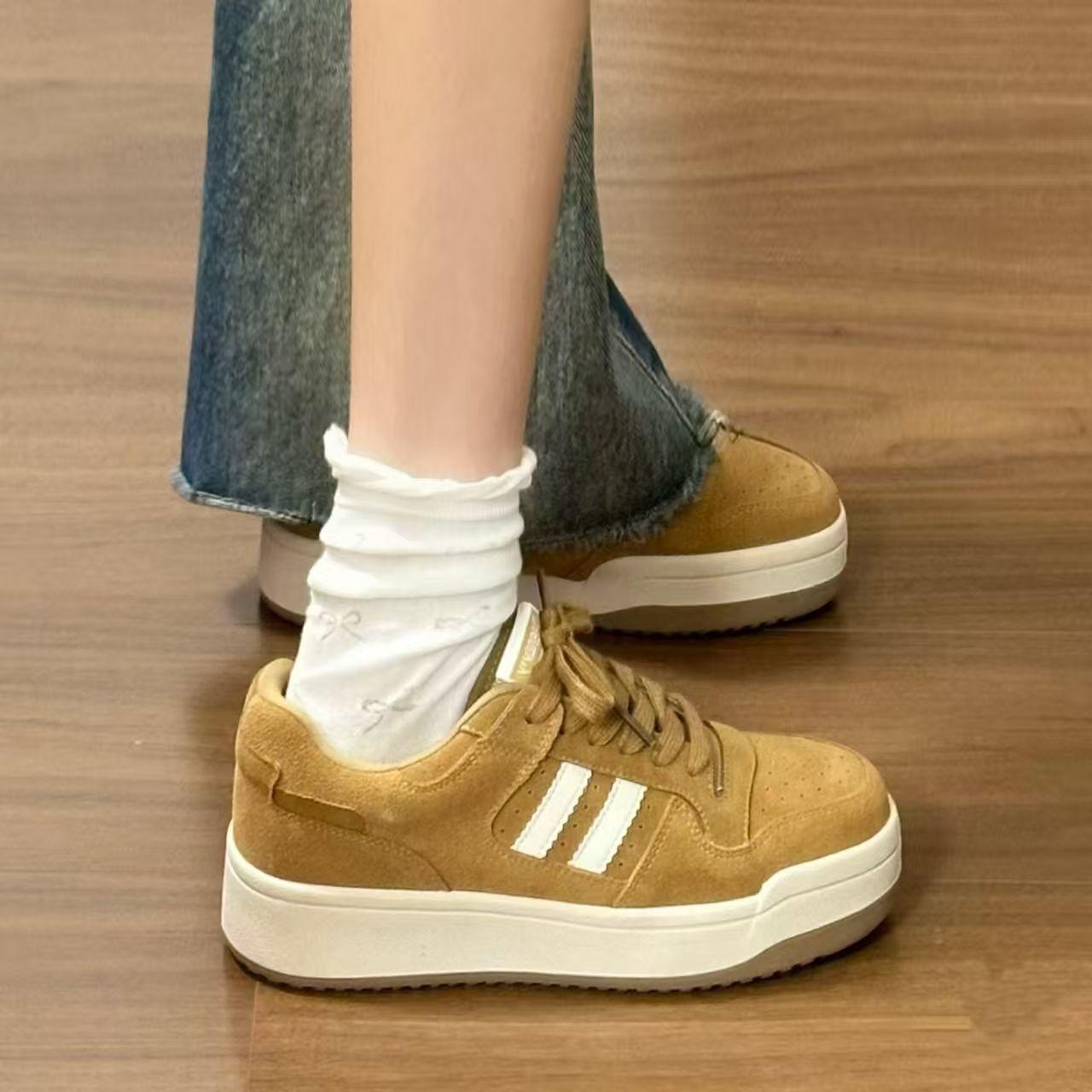 

Platform women s shoes new versatile shoes girls casual sports shoes niche student board shoes 40 шоколадный