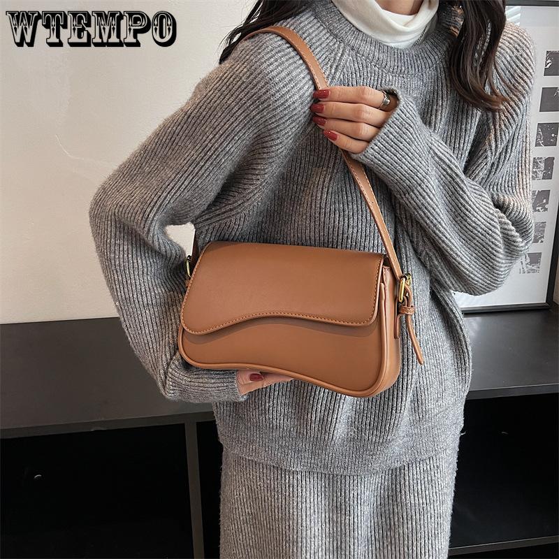 Klappe Magnetschnalle Schulter Umhängetasche Arbeit Pendler Mode Einfache Achselhöhle Kleine Quadratische Tasche Handheld Orgel Damentaschen