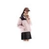 Anta Comfortable Casual Color Block Stand Collar Zipper Warm Down Jacket Women Outerwear Ebony-Brown Winter-Pink 962447907-3