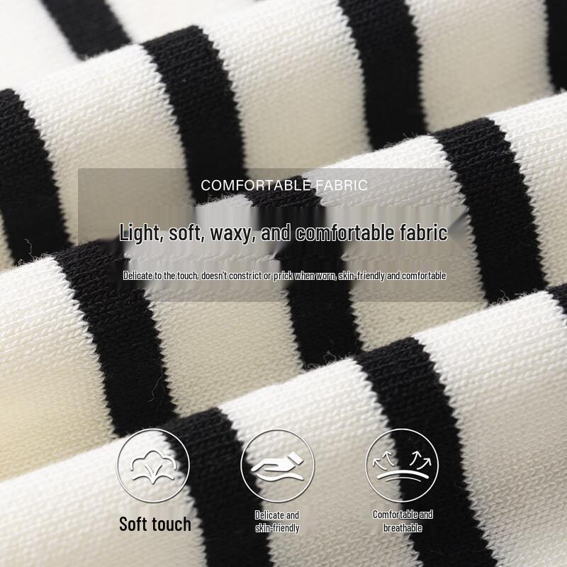 Women's Striped Round Neck Long Sleeve Knit Top