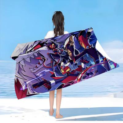 Cartoon H-Helluvads Boss Microfiber Blanket Quick Drying Beach Towels Oversized Printing Super Absorbent Pool Towel Blanket