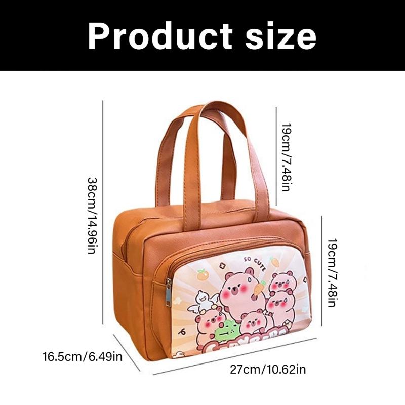 Large Capacity Impermeable Lunch Box Planner With Fun Animal Pattern Exemplary For Students Daily Meals
