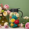 Floral Printing Flower Insulated Kettle Retro Vacuum Flask Thermal Bottle  for Outdoor