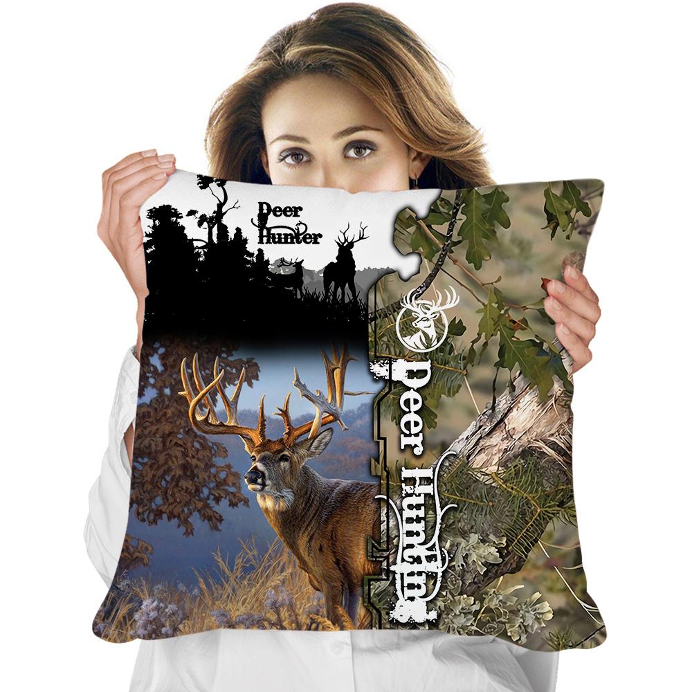 Animal Pillowcase Beautiful Wild Boar Hunting Reversible Printed Cushion Cover Home Fun Throw Pillow