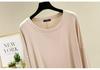 Women's Loose Modal Cotton Long Sleeve Top - Spring/Summer Plus Size Lightweight Slimming Round Neck Solid Color Base Layer.