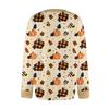 Damen Halloween Print Langarm Strickjacke Knopfleiste Oberbekleidung
