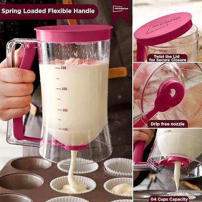 Teigspender Handheld Graduierter Trichter Gebäckteig Dosierer Für Cupcakes Waffeln oder Jede Backware Werkzeug Küchenbedarf