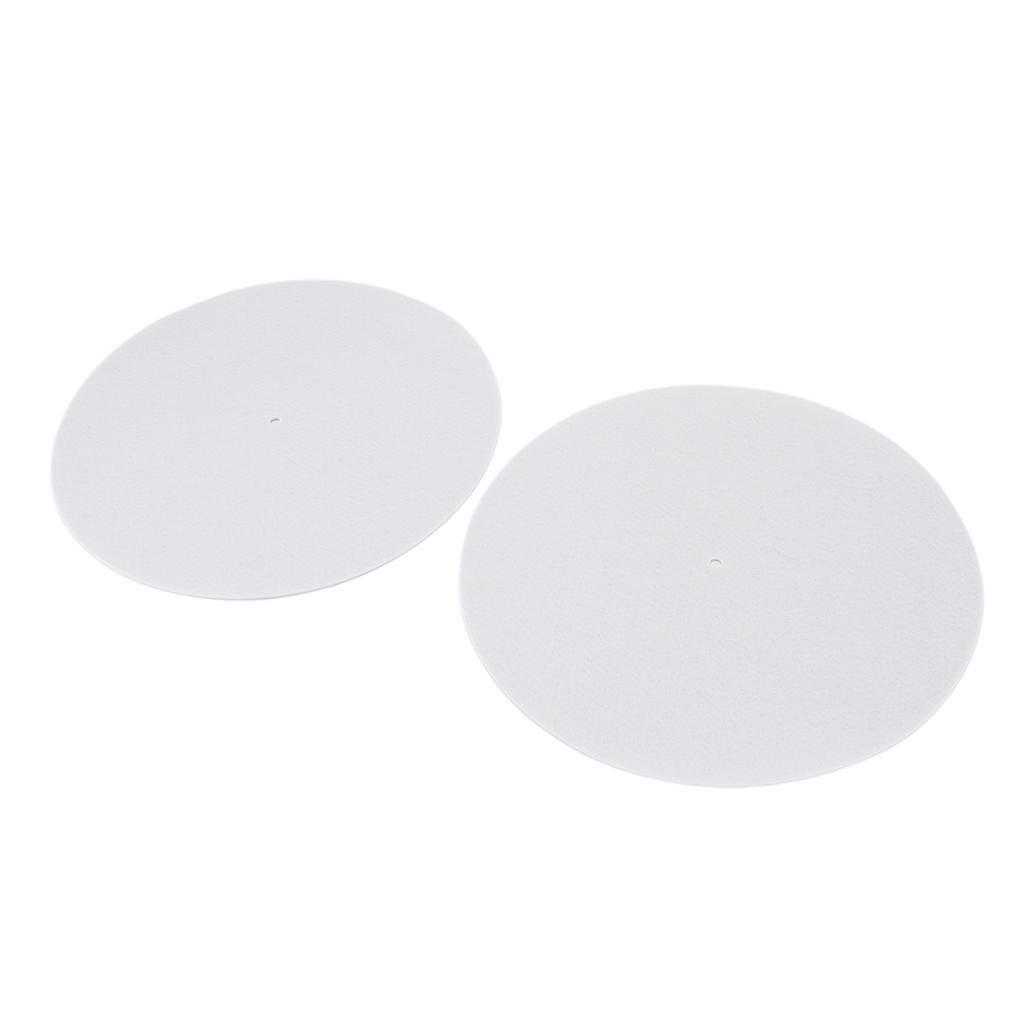 2pcs 12 Inch Platter Mat Felt Anti Static Anti Slip Turntable Pad for Home Record Player