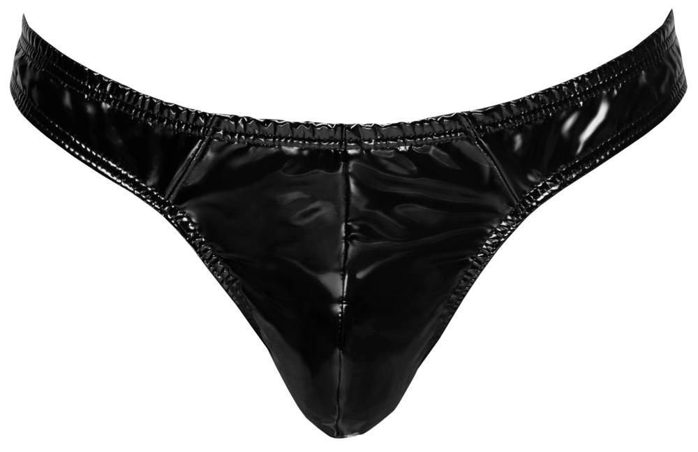 Black Level - Men's Black Glossy Thong L