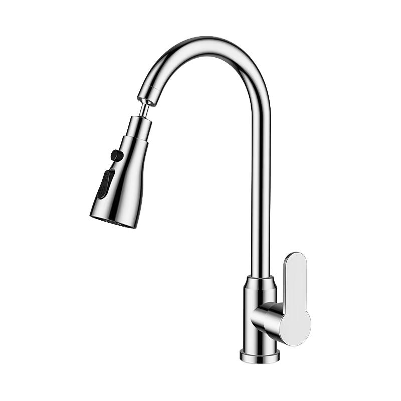 WUZORY All-Copper Dual-Control Kitchen Faucet