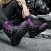 Unisex Dark Tone Protective Protective Motorcycle Shoes High Top Riding Boots Reinforced Sole Biker Outdoor Travel Footwear