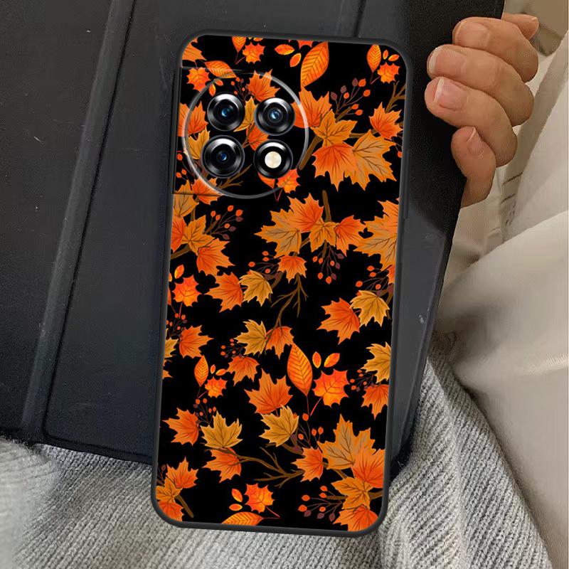 Autumn Leaves Pumpkin Halloween Case For OnePlus 15 13T 13 12 11 13R 12R 10R 10T 8T OnePlus Nord 5 CE 3 4 Lite N20 N30 Cover