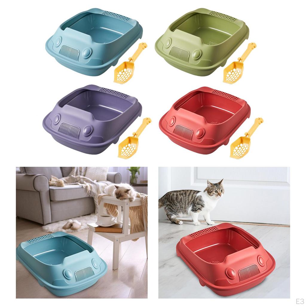 Litter Box with Ergonomic Design for Indoor Pets