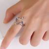 Simple Cute Deer Antler Ring with Copper Inlaid Zircon - Fashionable Personalized Couple Jewelry
