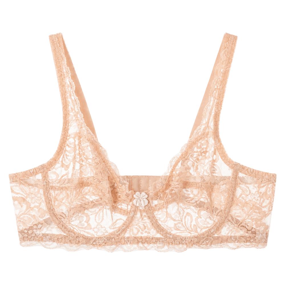 Mesh Transparent Push Up Bra Hollow Out Lace Underwear Lingerie Lace Bra Daily Wear