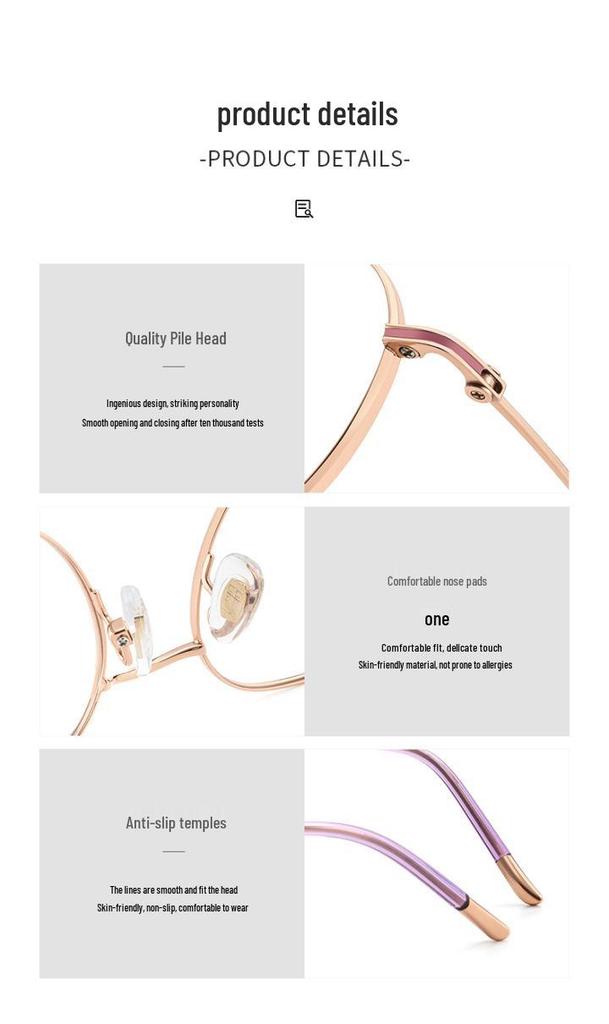 Women's Pure Titanium Small Frame Eyeglasses with Myopia Lenses - Fashionable & Simple Design for Youth